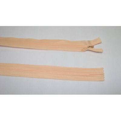 Zips krytý 3mm marhuľová nedeliteľný 55cm dederon