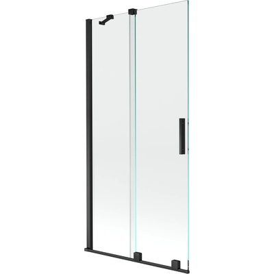 Mexen Velar параван за вана с 2 плъзгащи се крила 90 x 150 cm, прозрачен, черен - 896-090-000-01-70 (896-090-000-01-70)