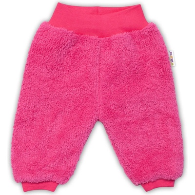 Baby Nellys Kojenecké chlupáčkové tepláčky Cute Bunny malinové