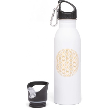 Bodhi Yoga Bodhi Bottle cestovná fľaša so slamkou z nehrdzavejúcej ocele Biela 700 ml