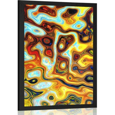 Plakát barevná abstrakce - 60x90 black