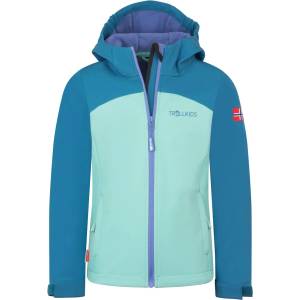 TROLLKIDS Детско софтшел яке Trollkids Girl's Kristiansand Jacket XT Softshell jacket - Aqua Haze - размер 152 (EU) (703-5391-0118)