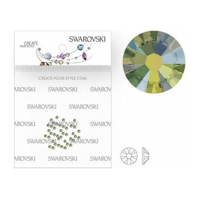 Swarovski kryštáliky SS5 Iridescent Green 50 kus