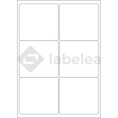 Labelea Samolepiace etikety 99,1x93,1 mm biele papierové, na hárku A4, pre laserovú a atramentovú tlač, Farba etikiet Biela, Počet hárkov v balení 100 EPY099093W006S