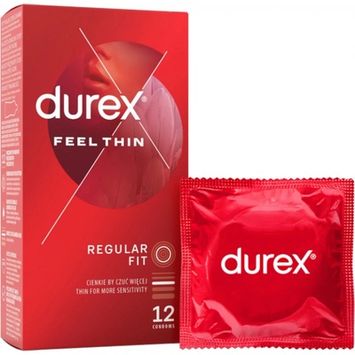 Durex Feel Thin Regular Fit 12 ks