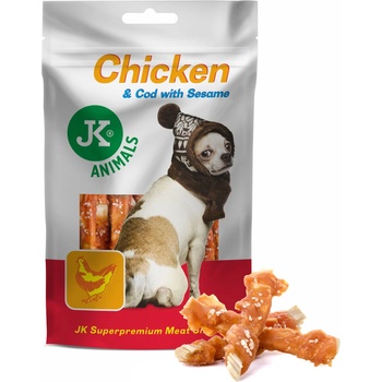 JK ANIMALS Meat Snack Chicken & Cod With Sesame 80 g