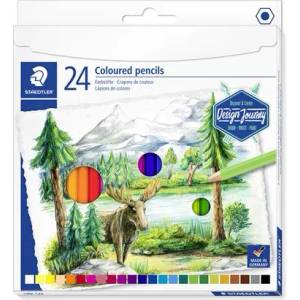 STAEDTLER Комплект цветни моливи, шестоъгълни, staedtler "146 c", 24 различни цвята 146c c24 (146c c24)