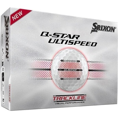 Srixon Q-Star Ultispeed Trackline Pure bílé 12 ks