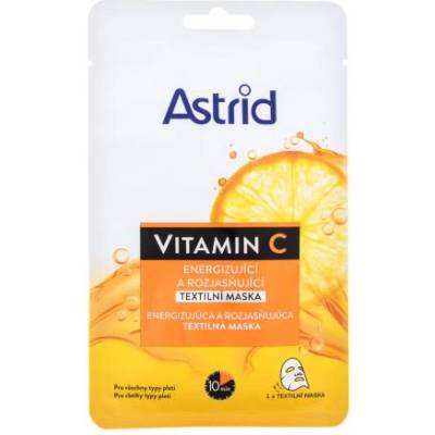 Astrid Vitamin C Tissue Mask енергизираща и озаряваща текстилна маска за лице за жени