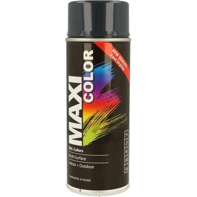 Maxi Color rýchloschnúca lesklá farba v spreji 400 ml RAL 7016 antracitová sivá