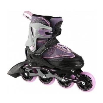 NILS Extreme Ролки, Nils Extreme, EVA/полиуретан, размер 39-42, черно/лилаво