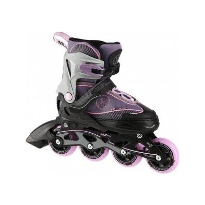 NILS Extreme Ролки, Nils Extreme, EVA/полиуретан, размер 39-42, черно/лилаво