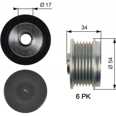 Voľnobeżka alternátora GATES OAP7135