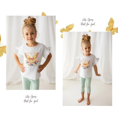 LILY GREY | Triko s volánky Motýl | bílá
