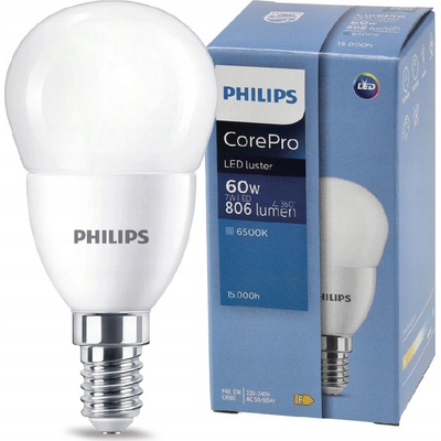 PHILIPS LED žiarovka CorePro E14 7W 806lm 6500K