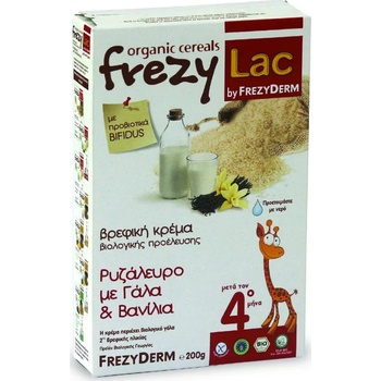 FREZYDERM Органичен крем за бебета след 4-ти месец - ориз с мляко и ванилия , Frezylac Bio Baby Cream With Rice Flour, Milk & Vanilla 4+ 200gr