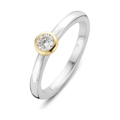 Ti Sento Prsten se zirkonem a zlacením 1868ZY