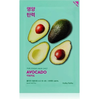 Holika Holika Pure Essence Avocado успокояваща платнена маска 20ml