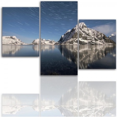 Divio Třídílný obraz na plátně hory, vzor 12091 Velikost: 120x180 cm