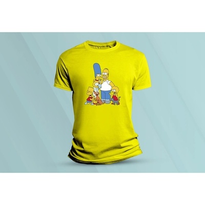 Sandratex dětské bavlněné tričko Simpsonovi žlutá