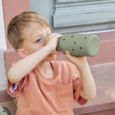 Lässig KIDS Bottle Stainless Steel Happy Prints light olive 500 ml