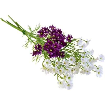 Luční kvítí kopretin s drobnými kvítky fialové 70 cm