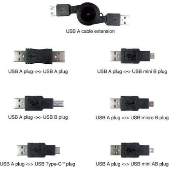 Vivanco Кабел Vivanco 45259, комплект USB адаптери с кабел, черен (45259)