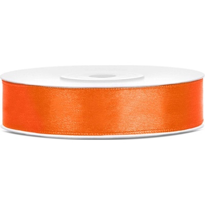 Stuha saténová ORANŽOVÁ, 12 mm x 25 m – Zboží Dáma