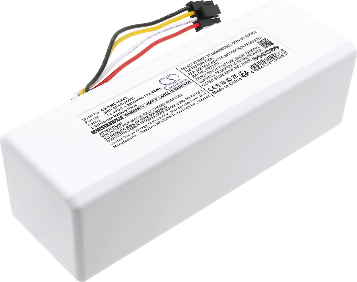 Cameron Sino Батерия за Xiaomi Dreame MC1808, Roborock 1C, 5200 mAh, Li-Ion (CS-XMC182VX)