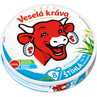 Veselá Kráva Štíhlá tavený sýr 8 x 15g 120 g