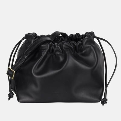 Wojewodzic Čierna dámska kožená kabelka semišová crossbody 31989/S01/Z