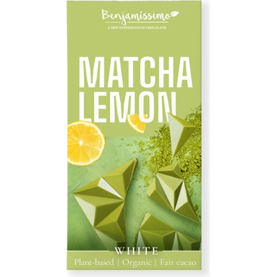 Benjamissimo Tabulka kakaová bílá matcha-citrón Bio 60 g