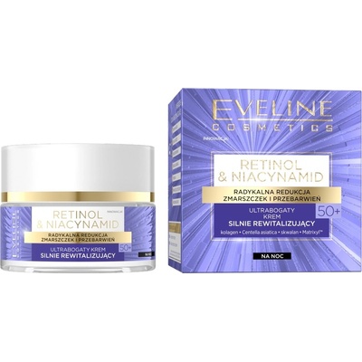 Eveline Cosmetics Retinol and Niacynamid nočný krém 50+ 50 ml
