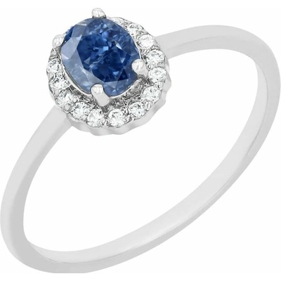 Eppi Zásnubný prsteň s certifikovaným fancy blue lab grown diamantom Bose RE45367