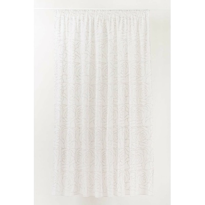 Bielo-sivá záclona 140x245 cm Amanda – Mendola Fabrics
