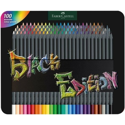 Faber Castell Black Edition pastelky plechová krabička 116490 100 farieb