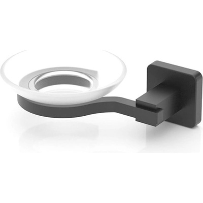 Tekno-Tel Поставка за сапун tekno tel tr mg 366b, 16х11х5 см, Закрепване с дюбел, Матово черно (9999150034)