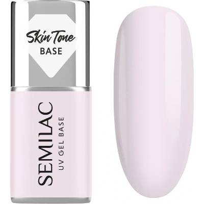 Semilac UV Gel Base Skin Tone Base podkladový lak pro gelové nehty odstín Natural Pink 7 ml