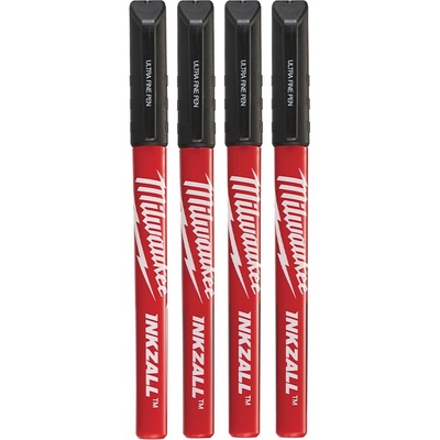 Milwaukee INKZALL perá s tenkým hrotom čierne 4ks 48223164