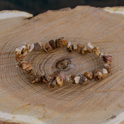 Prosperk náramek z minerálů sekaný Jaspis S4267