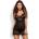 Obsessive Alluria Chemise & Thong Black S/M