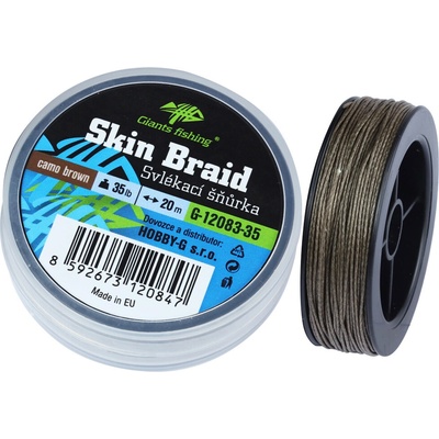 Giants fishing Svlékací šnůra Carp Line Skin Braid Camo brown, 20m