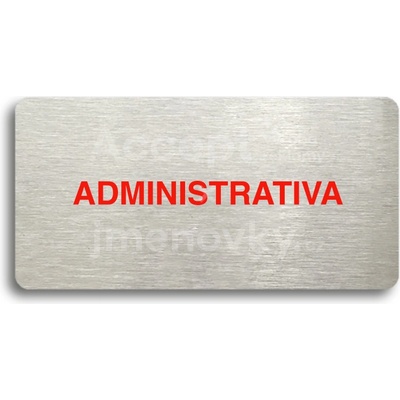 ACCEPT Piktogram ADMINISTRATIVA - stříbrná tabulka - barevný tisk bez rámečku