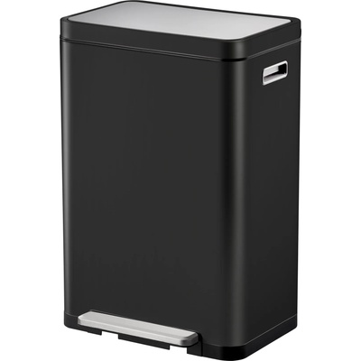 EKO-Europe Кош за отпадъци EKO X-CUBE с педал (30 л) - черен (EKO 936830 - Black)