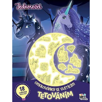 Omalovánky A4 se svíticím tetováním Jednorožci