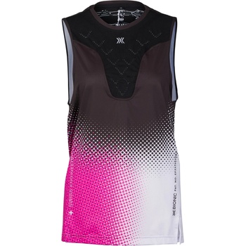 X-Bionic Дамска тениска X-Bionic Women's Corefusion Run Tank Running shirt - Dot Fade / Neo Pink / White - размер L (916-3656-0114)