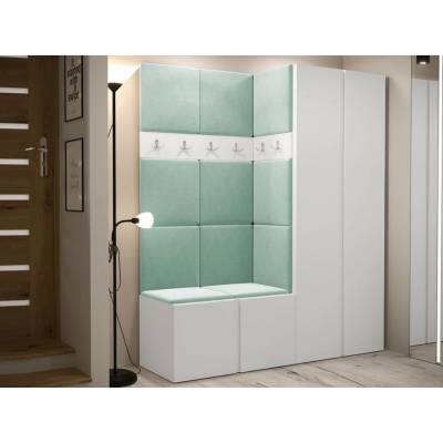 ORION III s botníkem a čalouněnými panely Bílá mentolová Mirjan ORION III Artisan bílý Manila 11