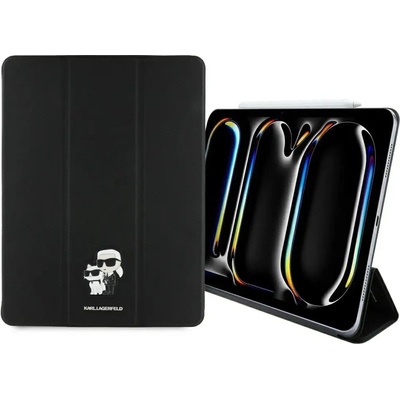 KARL LAGERFELD Saffiano Magnetic Karl & Choupette iPad Pro 13"" 2024 калъф с корица - черен (3666339388034)