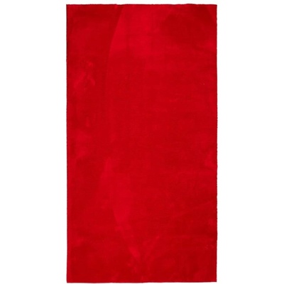 Килим HUARTES с къс косъм, мек и миещ се, червен, 60x110 см