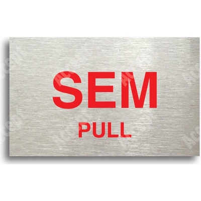 ACCEPT Tabulka SEM - TAM - typ 15 (80 x 50 mm) - stříbrná tabulka - barevný tisk bez rámečku